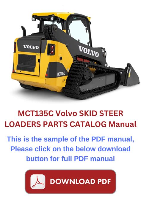 volvo skid steer tracks|volvo mct135c parts manual.